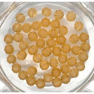 50pcs Beads for Jewelry #20161 Gold Table Cut Faceted Beads
